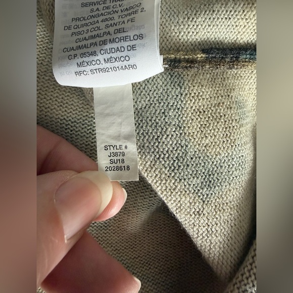 J. Crew Knit Camo Print Zip Front Bomber Jacket Olive Green Women’s Medium - Picture 11 of 11